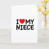 Ich Liebe mein Nichte Karte (Gelbe Blume)