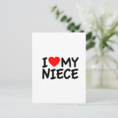 Ich Liebe mein Nichte Postkarte (Stehend Vorderseite)