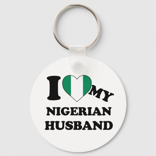 Ich Liebe mein nigerianisches Ehemann Schlüsselanhänger (Vorderseite)