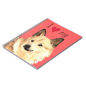 Ich Liebe mein norwegisches Buhund Notizblock (Linke Seite)