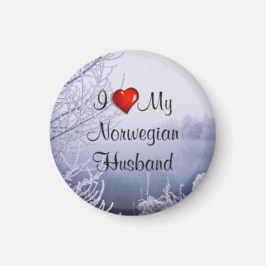 Ich Liebe mein norwegisches Ehemann Magnet (Vorne)