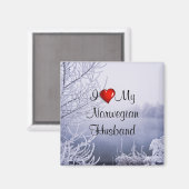 Ich Liebe mein norwegisches Ehemann Magnet (Vorderseite/Rückseite)