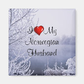 Ich Liebe mein norwegisches Ehemann Magnet (Vorne)