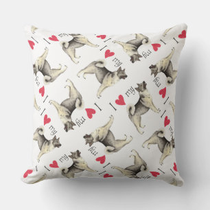 Ich Liebe mein norwegisches Elkhound Kissen