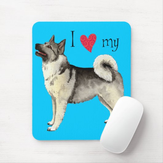 Ich Liebe mein norwegisches Elkhound Mousepad (Mit Mouse)