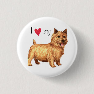 Ich Liebe mein Norwich Terrier Button