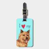 Ich Liebe mein Norwich Terrier Gepäckanhänger (Vorderseite vertikal)