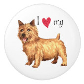 Ich Liebe mein Norwich Terrier Keramikknauf (Vorderseite)