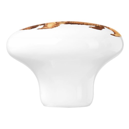 Ich Liebe mein Norwich Terrier Keramikknauf (Seitenansicht)