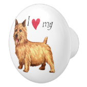 Ich Liebe mein Norwich Terrier Keramikknauf (Rechts)