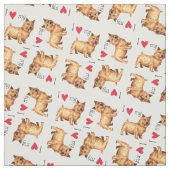 Ich Liebe mein Norwich Terrier Stoff (Muster)