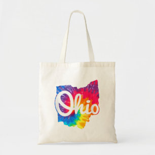 Ich liebe mein Ohio-Heim Schriftzug Tie Dye Ohio Tragetasche