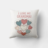 Ich Liebe mein Oma Country Herzdesign Kissen (Rückseite)