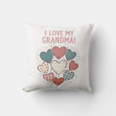 Ich Liebe mein Oma Country Herzdesign Kissen (Vorderseite)