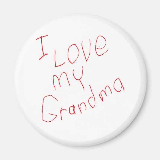 Ich Liebe mein Oma! Magnet (Vorne)