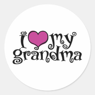 Ich Liebe mein Oma Runder Aufkleber