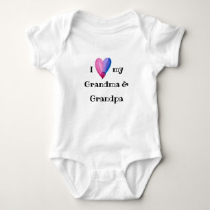 Ich Liebe mein Oma und Oma Baby Bodysuit Baby Strampler