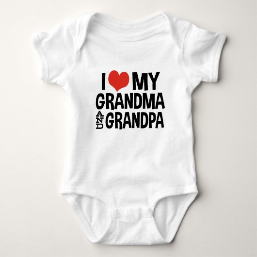 Ich Liebe mein Oma und Opa Baby Strampler (Vorderseite)