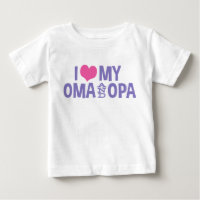 Ich Liebe mein Oma und Opa Baby T - Shirt
