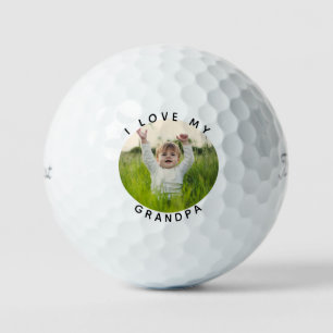 Ich liebe mein Opa Enkelkind Foto Titleist Golfball