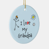 Ich Liebe mein Opa-Foto Keramik Ornament (Rechts)