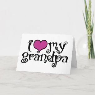 Ich Liebe mein Opa Karte