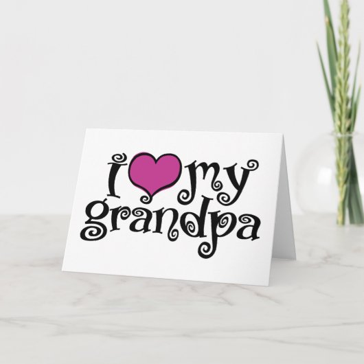 Ich Liebe mein Opa Karte (Vorderseite)
