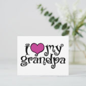 Ich Liebe mein Opa Postkarte (Stehend Vorderseite)