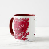 Ich Liebe mein Opa rot - Herz Tasse (Vorderseite Links)