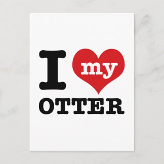 Ich Liebe mein Otter Postkarte