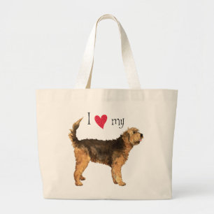 Ich Liebe mein Otterhound Jumbo Stoffbeutel