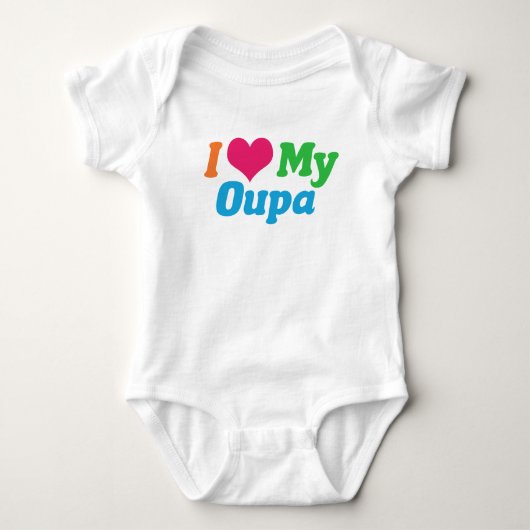 Ich Liebe mein Oupa Baby Strampler (Vorderseite)