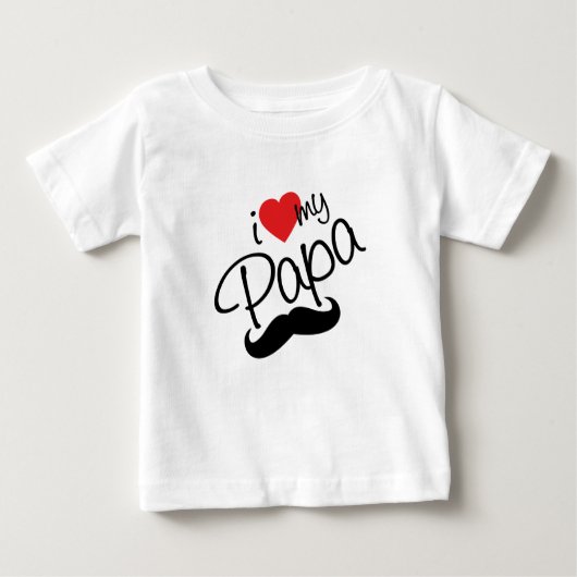 Ich Liebe mein Papa Baby T-shirt (Vorderseite)