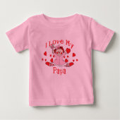 Ich Liebe mein Papa Rag Puppen & Herz Baby T-shirt (Vorderseite)