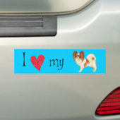 Ich Liebe mein Papillon Autoaufkleber (Auf Auto)