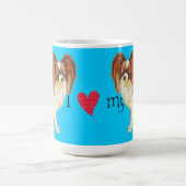 Ich Liebe mein Papillon Kaffeetasse (Mittel)