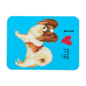 Ich Liebe mein Papillon Magnet (Horizontal)