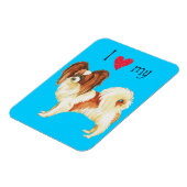 Ich Liebe mein Papillon Magnet (Linke Seite)