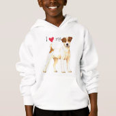 Ich Liebe mein Parson Russell Terrier Hoodie (Vorderseite)