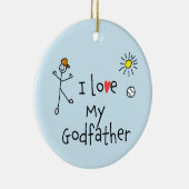 Ich Liebe Mein Pate-Foto Keramik Ornament (Rechts)