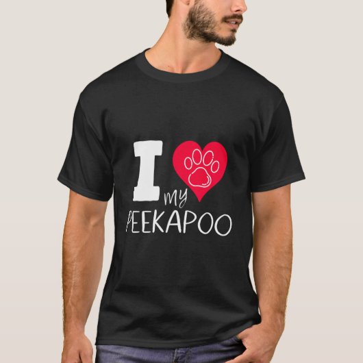 Ich Liebe mein Peekapoo Ich habe mein Peekapoo Pek T-Shirt (Vorderseite)