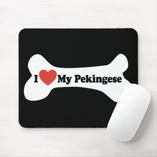 Ich Liebe mein Pekingese - Dog Bone Mousepad (Mit Mouse)