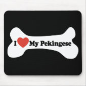 Ich Liebe mein Pekingese - Dog Bone Mousepad (Vorne)