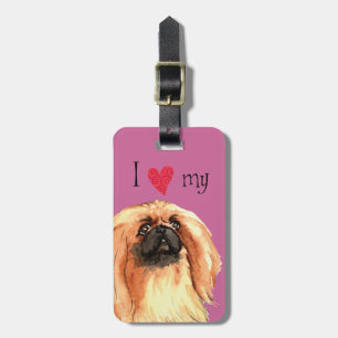 Ich Liebe mein Pekingese Gepäckanhänger