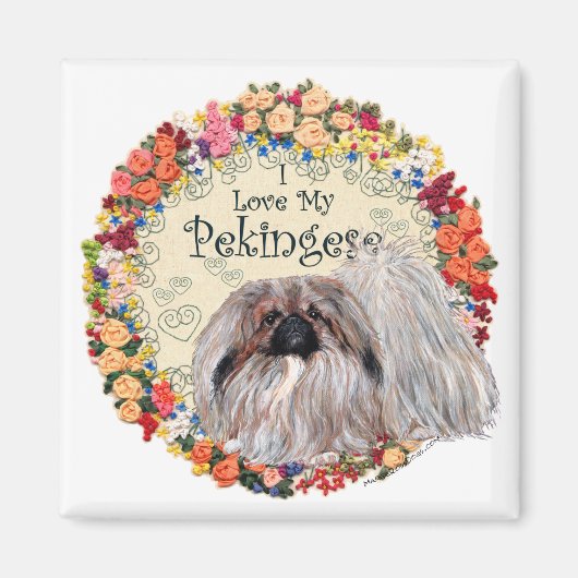 Ich Liebe mein Pekingese Magnet (Vorne)