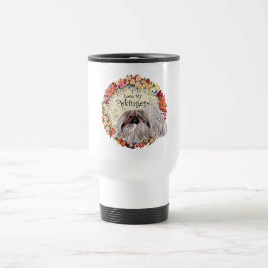 Ich Liebe mein Pekingese Reisebecher (Mittel)