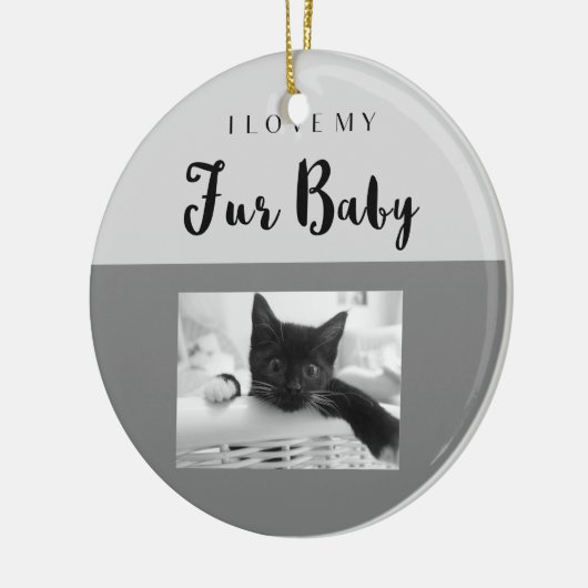 Ich Liebe mein Pelz Baby Custom Ornament (Links)