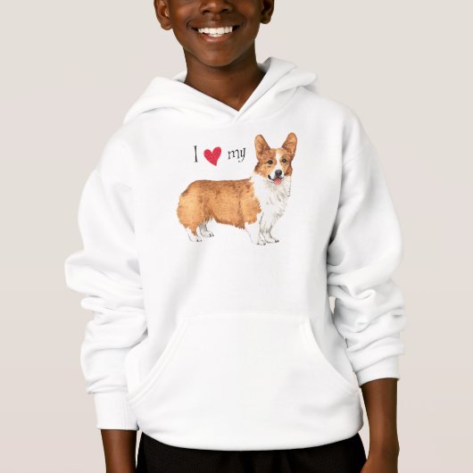 Ich Liebe mein Pembroke Welsh Corgi Hoodie (Vorderseite)