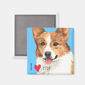 Ich Liebe mein Pembroke Welsh Corgi Magnet (Vorderseite/Rückseite)