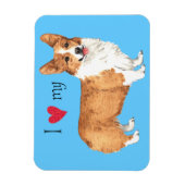 Ich Liebe mein Pembroke Welsh Corgi Magnet (Vertikal)